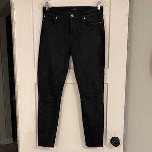 Coated Black Women's Jeans
